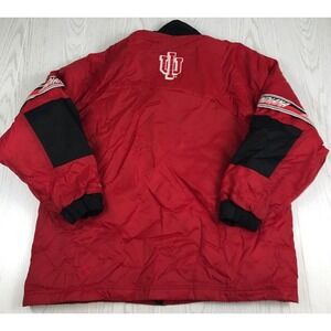 Vintage University of Indiana Jacket Mens XL Pro Player Varsity Red Quilted Zip